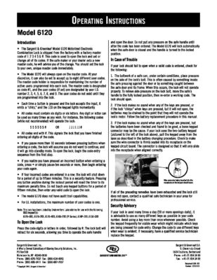 Model 6120 Operating Instructions