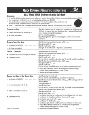Model 2740B Quick Start Operating Instructions