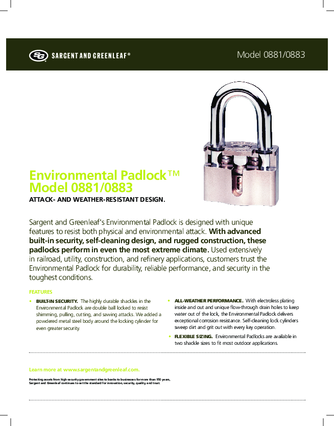 Environmental Padlock Sell Sheet