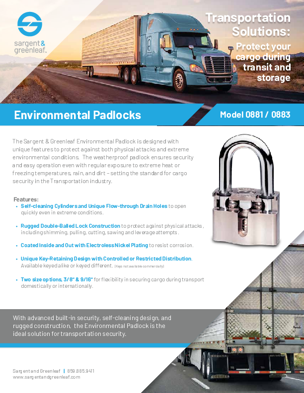 Environmental Padlock-Transportaion